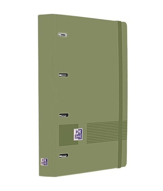 Oxford europeanbinder live&go carpeta anillas 4x35 a4+ c/recambio 5x5 write&erase polyfoam verde safari