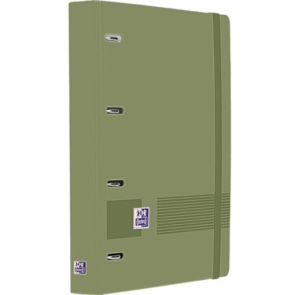 Oxford europeanbinder live&go carpeta anillas 4x35 a4+ c/recambio 5x5 write&erase polyfoam verde safari