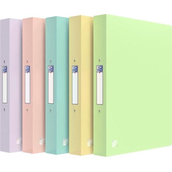 Oxford carpeta de anillas 2x30 urban a4 lomo 40mm pp translúcido c/surtidos pastel