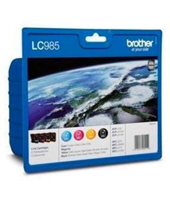 Brother tinta bk/c/m/y dcp-j125/j140w/j315w/j515w - mfc-j220/j265w/j410/j415w - pack 4 colores