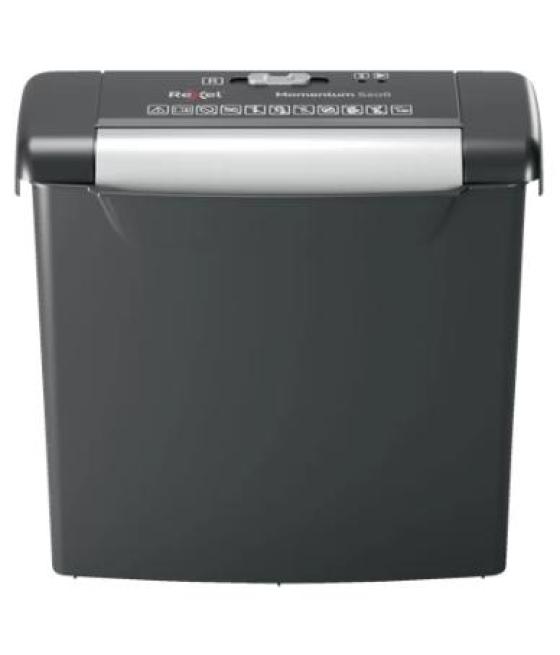 Rexel destructora manual momentun s206 corte a tiras 6mm hasta 6h a la vez negro