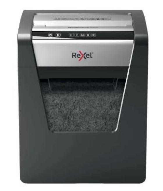 Rexel destructora manual momentun x415 corte confeti 4x40mm - hasta 15 hojas a la vez - negro