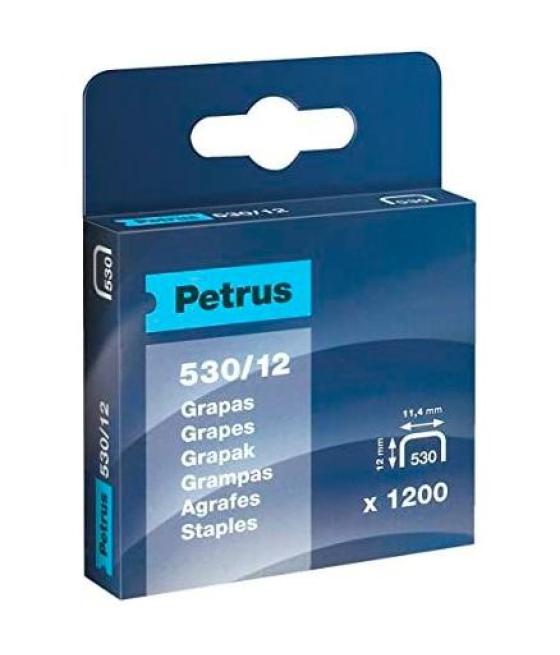 Petrus grapas 530/12 cobreadas -caja de 1200