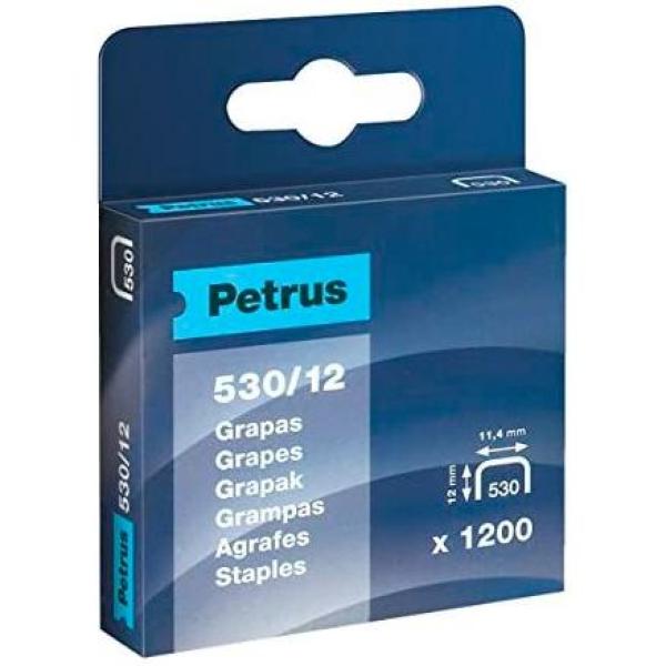 Petrus grapas 530/12 cobreadas -caja de 1200