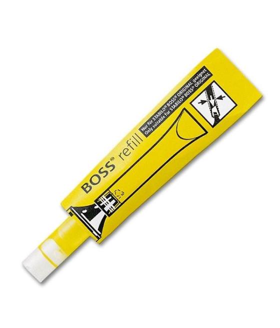 Stabilo recarga de marcador fluorescente boss amarillo caja 20 ud