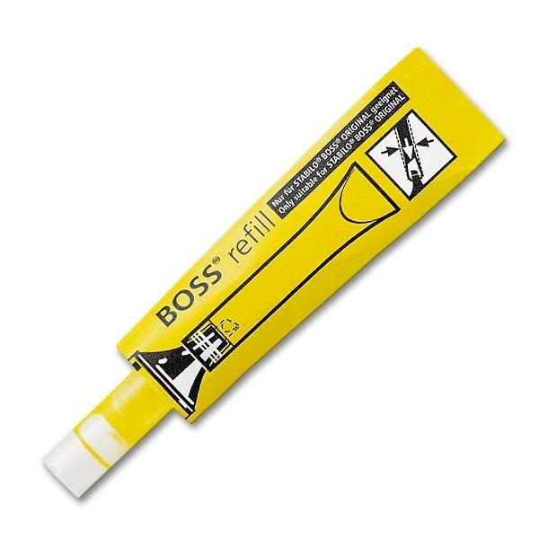Stabilo recarga de marcador fluorescente boss amarillo caja 20 ud