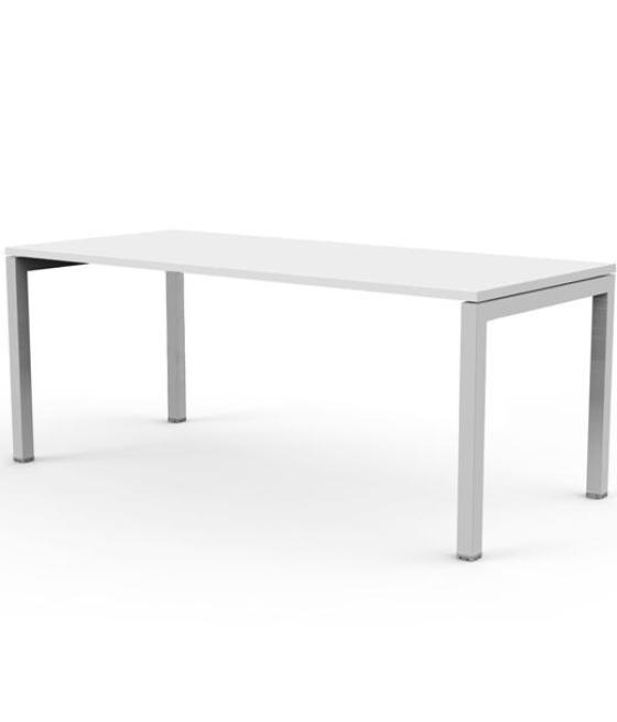 Artexport mesa escritorio 120 venere 60 con 4 patas de metal 40x40mm tablero de 22mm blanco