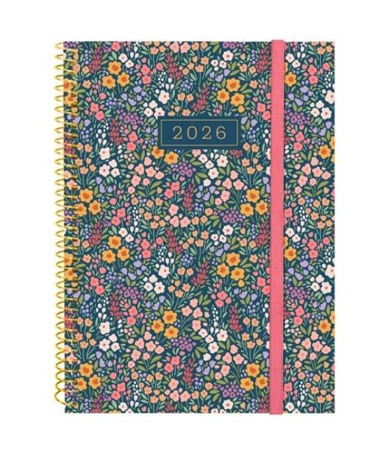 Finocam agenda espiral design collection e10-155x212mm svh tapa pp flora 2026