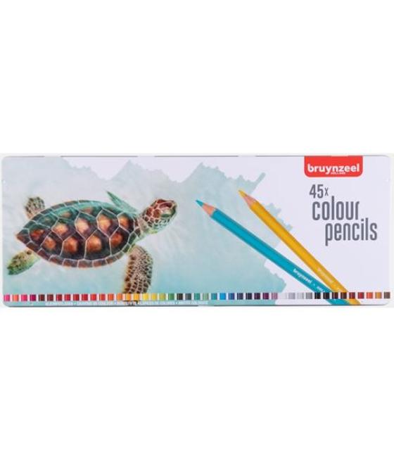 Talens bruynzeel lápices de colores tortuga c/surtidos estuche 45 ud