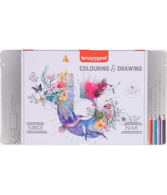 Talens bruynzeel lápices de colores colouring & drawing edición coleccionistas c/surtidos estuche 70 ud