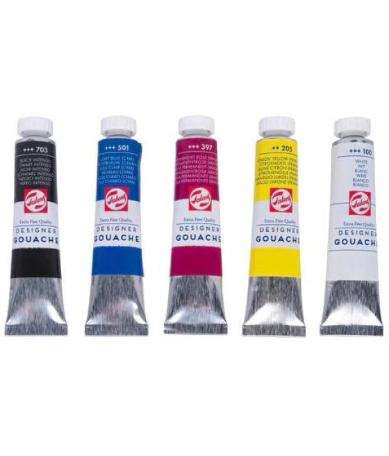 Talens témperas extrafinas tubo 20 ml colores primarios set 5 ud