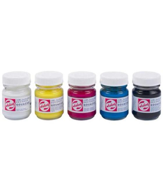 Talens témperas extrafinas bote 50 ml colores primarios set 5 ud