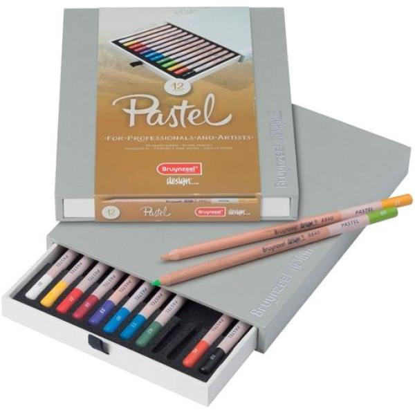Talens bruynzeel lápices de colores pastel c/surtidos estuche de lujo 12 ud