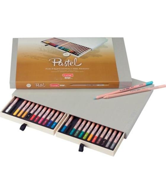 Talens bruynzeel lápices de colores pastel c/surtidos estuche de lujo 24 ud