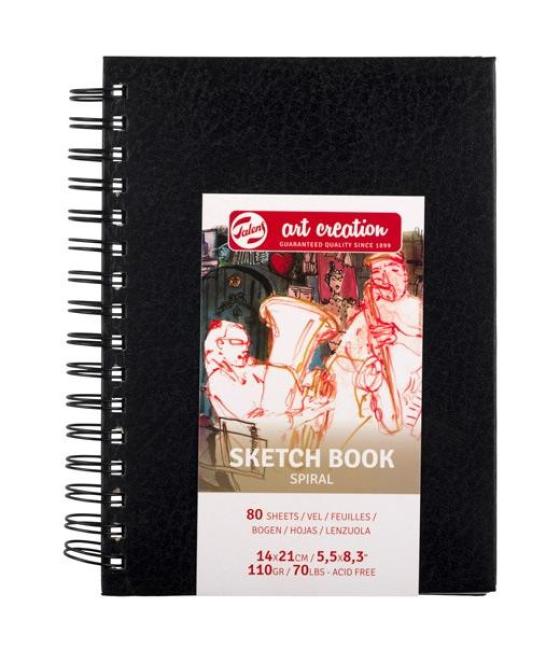 Talens art creation bloc de papel para esbozo espiral 14x21cm 80h 110gr