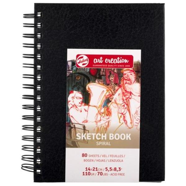 Talens art creation bloc de papel para esbozo espiral 14x21cm 80h 110gr