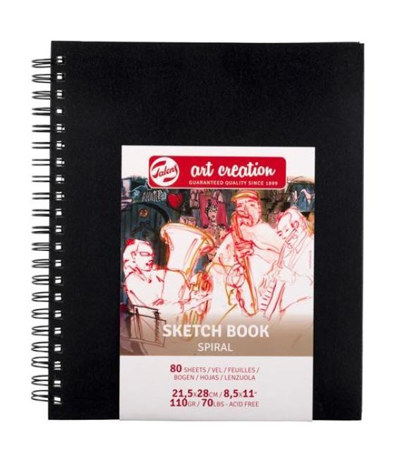 Talens art creation bloc de papel para esbozo espiral 21.5x28cm 80h 110gr