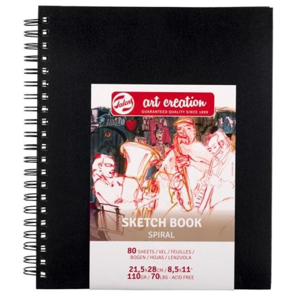 Talens art creation bloc de papel para esbozo espiral 21.5x28cm 80h 110gr