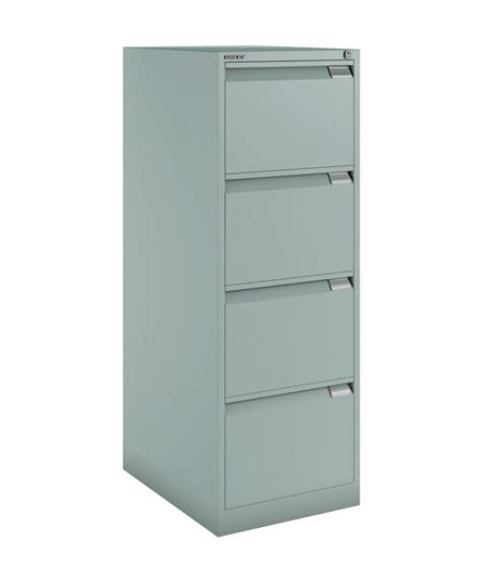 Bisley archivador metálico bs1643 premium 4 cajones folio carpetas colgantes multiformato fondo 62cm gris