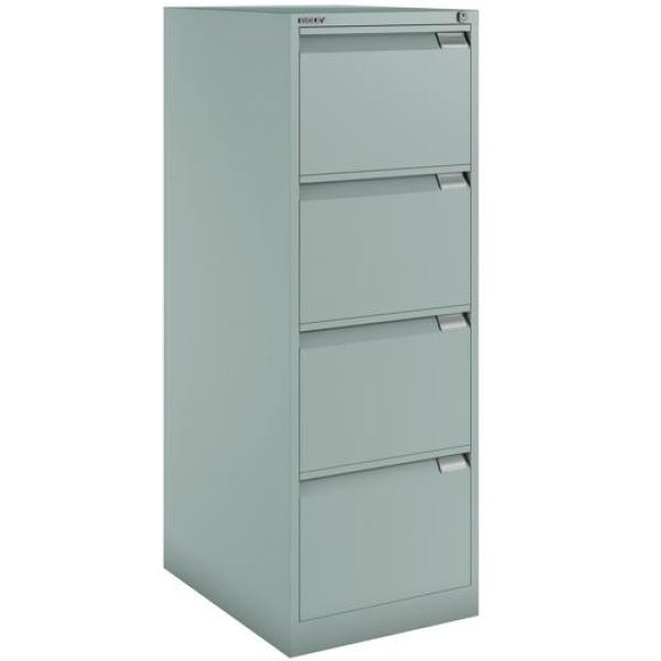 Bisley archivador metálico bs1643 premium 4 cajones folio carpetas colgantes multiformato fondo 62cm gris