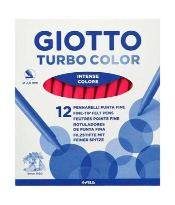 Giotto rotuladores turbo color rojo estuche 12 ud