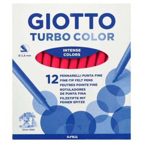 Giotto rotuladores turbo color rojo estuche 12 ud