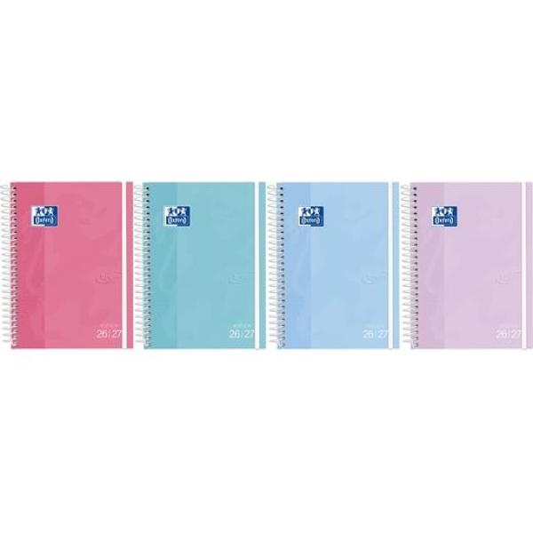 Oxford agenda escolar touch pastel espiral 4º sv t/extradura surtido pastel 2026-2027 castellano