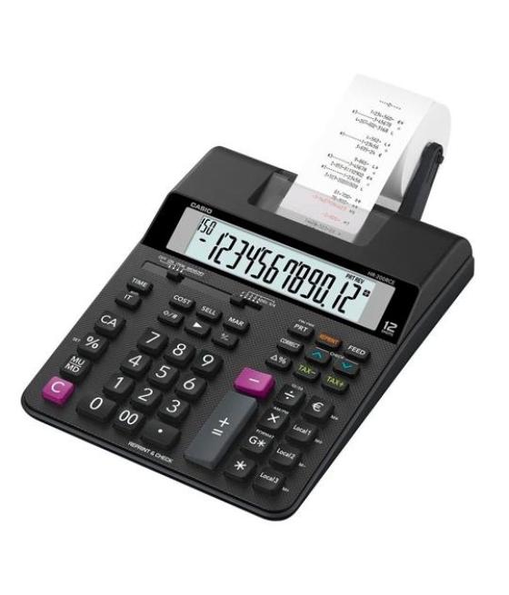 Casio calculadora de oficina con impresora hr-200rce 12 dígitos negro