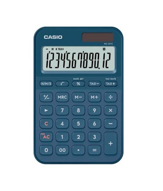 Casio calculadora de oficina sobremesa azul marino 12 dígitos ms-20yc-ny