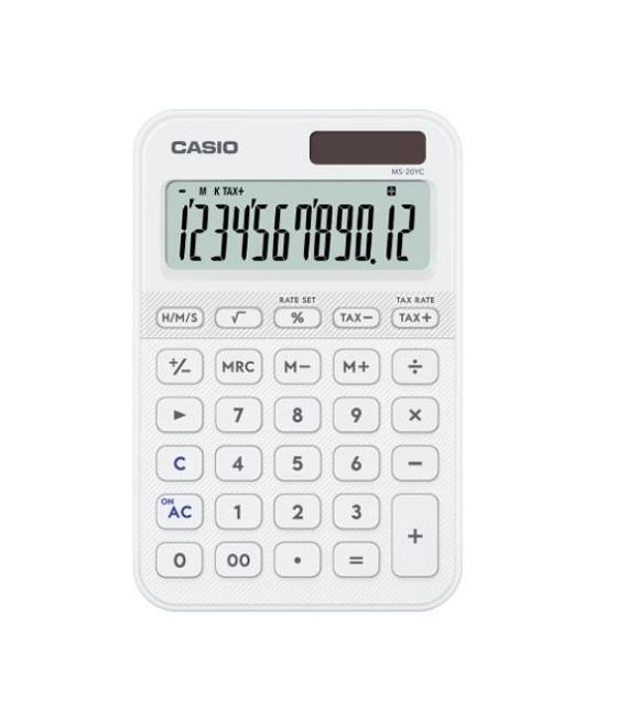 Casio calculadora de oficina sobremesa blanco 12 dígitos ms-20yc-we