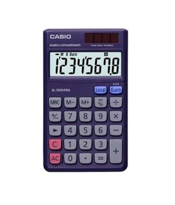 Casio calculadora bolsillo 8 digitos pantalla grande lcd azul marino
