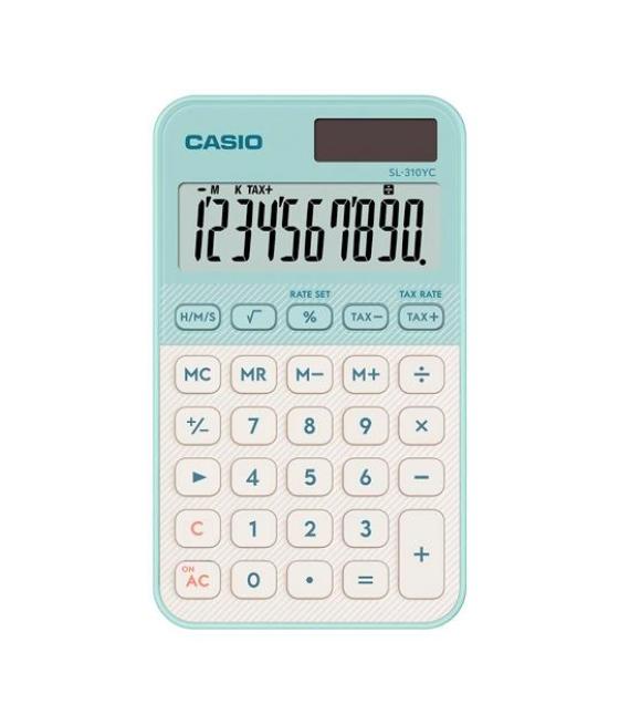 Casio calculadora de oficina sl-310yc-lg 10 dígitos verde claro