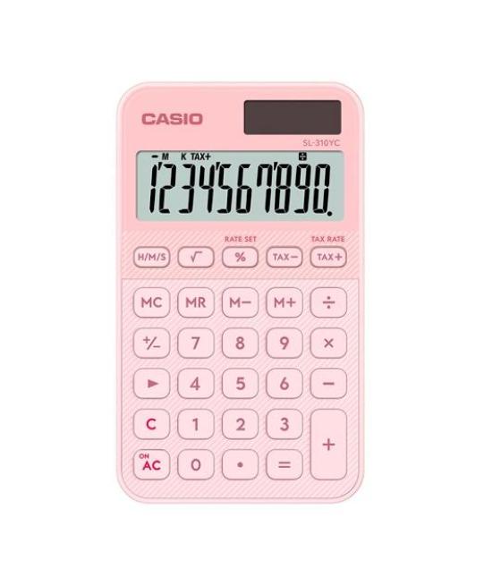 Casio calculadora de oficina sl-310yc-lp 10 dígitos rosa claro