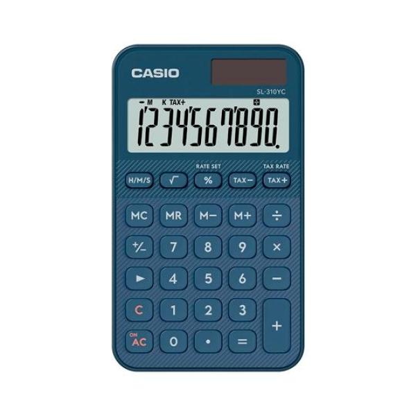 Casio calculadora de oficina sl-310yc-ny 10 dígitos azul marino
