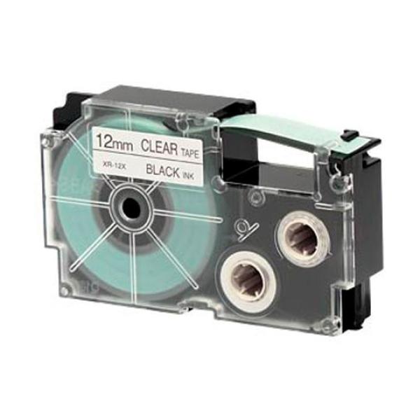 Casio cinta para etiquetadora 8m x 12mm negro/transparente