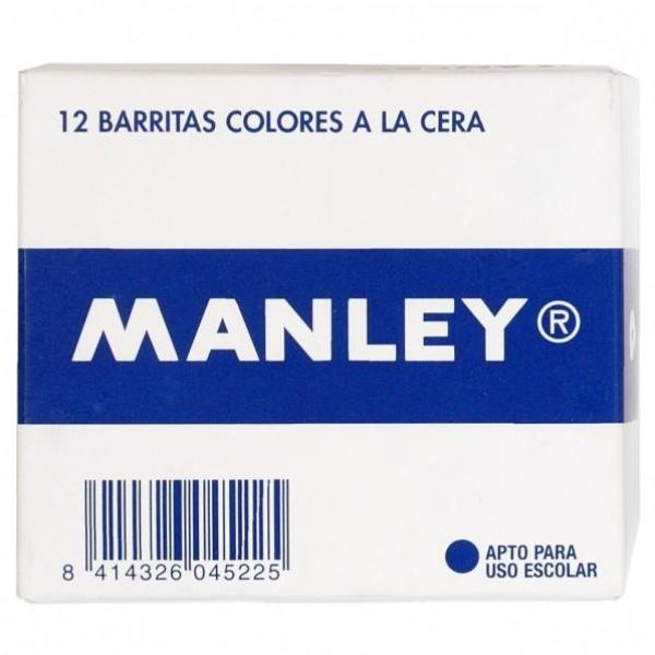 Manley estuche de 12 ceras 60mm (30) negro