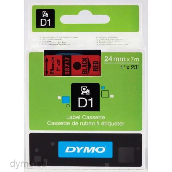 Dymo cinta de transferencia termica d1 - negro sobre rojo - 24mmx7m - poliester - rotuladora labelmanager