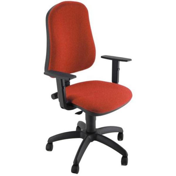 Unisit silla administrativa cp simple roja reposabrazos ajustables