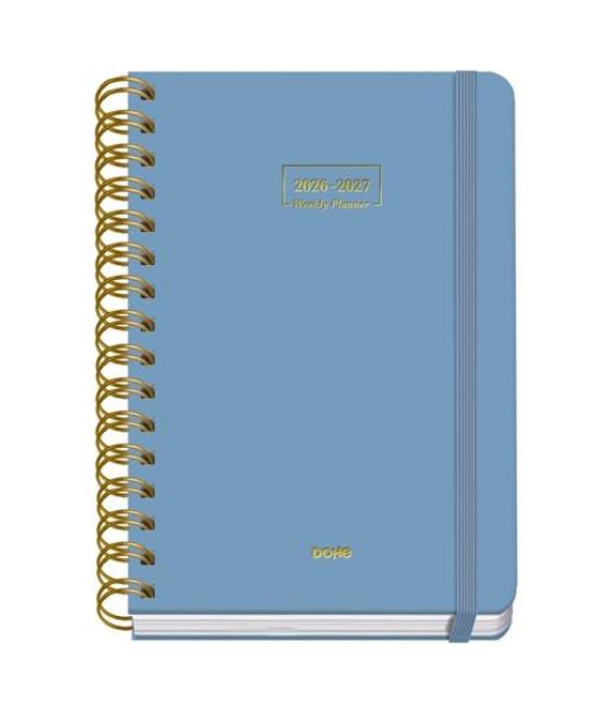 Dohe agenda escolar premium a5 espiral doble dp cartón forrado azul 2026-2027