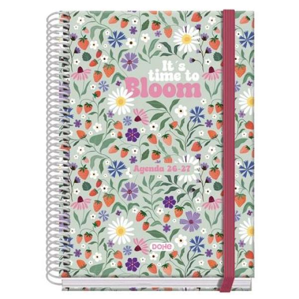Dohe agenda escolar prime a5 espiral dp cartón forrado mod. bloom 2026-2027