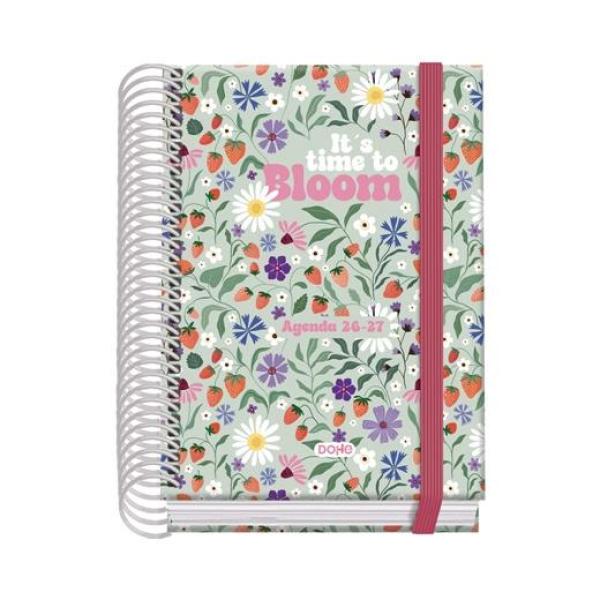 Dohe agenda escolar prime a6 espiral dp cartón forrado mod. bloom 2026-2027