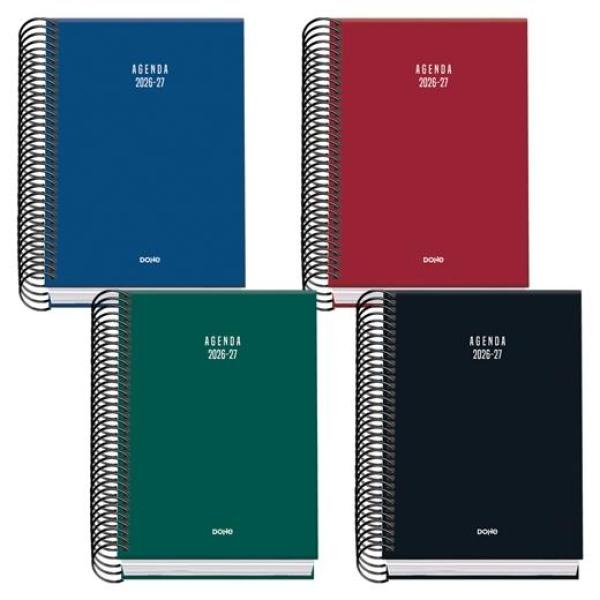 Dohe agenda escolar basic colour vibes a6 espiral dp cartón forrado colores surtidos 2026-2027