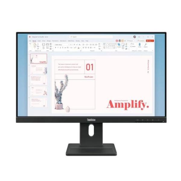 Lenovo monitor lcd led 24" e24-40 fhd hdmi y vga negro