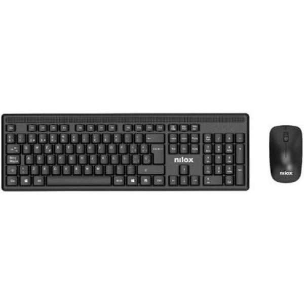 Nilox combo teclado + ratón inalámbrico negro