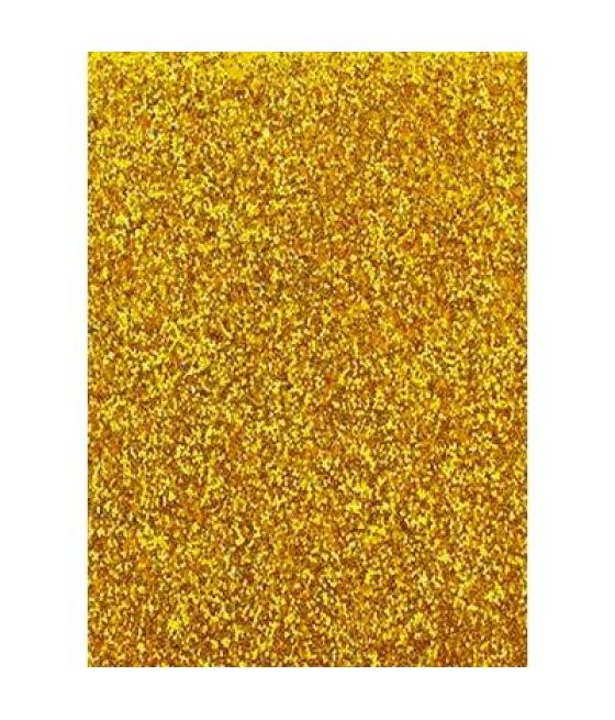 Fama goma eva 50x70cm grosor 2mm glitter oro