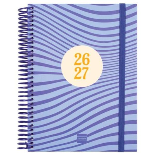 Finocam agenda diva para estudiantes espiral 4º-155x212mm 1dp olas curso 2026-2027