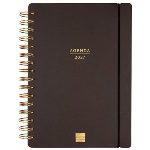 Finocam agenda haiku espiral 16m e10-155x212mm svh tapas cartón suave negro 2026-2027