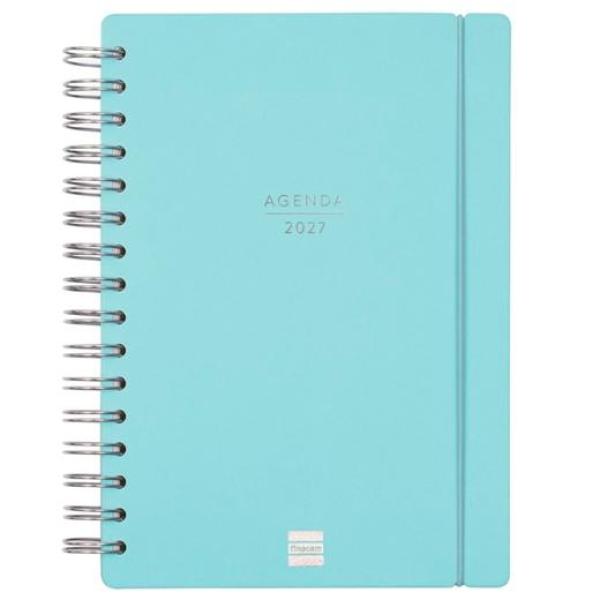 Finocam agenda haiku espiral 16m e10-155x212mm svh tapas cartón suave azul 2026-2027