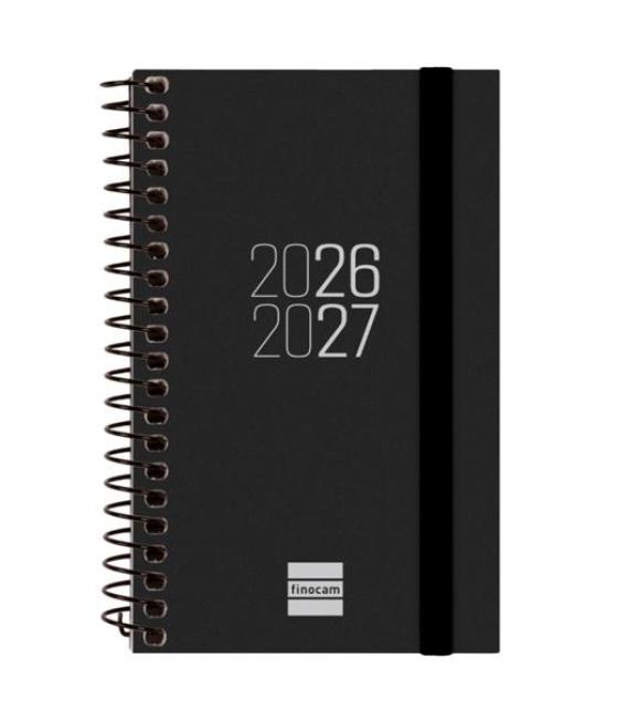 Finocam agenda espir para estudiantes espiral e3-79x127mm svh negro curso 2026-2027