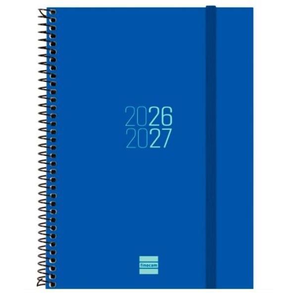 Finocam agenda espir para estudiantes espiral e10-155x212mm svh azul curso 2026-2027